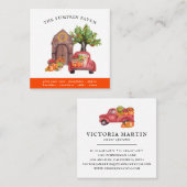 Pumpkin Patch Familie Boerderij  Truck Herfst Vierkante Visitekaartje (Voorkant / Achterkant)