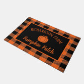 Pumpkin Patch Familienaam Halloween Herfst herfst Deurmat (Schuin)