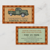 Pumpkin Patch Family Boerderij Herfst Pset  Truck Visitekaartje (Voorkant / Achterkant)
