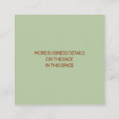 Pumpkin Patch Family Boerderij  Truck Herfst Pset Vierkante Visitekaartje (Achterkant)