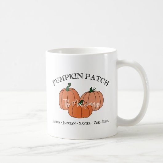 Pumpkin Patch Family or Company Employee Names Koffiemok (Rechts)