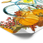 Pumpkin Patch Farmhouse Fall Colors Bicycle Ride  Poster (Hoek)
