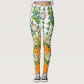 Pumpkin Patch Festival Herfst Colour Foliage Green Leggings (Voorkant)