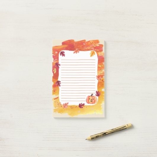 Pumpkin patch fluistert post-it® notes (Op bureau)