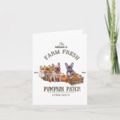 Pumpkin Patch Franse Bulldog De originele Boerderi Kaart (Voorkant)