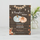 Pumpkin Patch Gezamenlijke Verjaardag Broers en Zu Kaart (Staand voorkant)