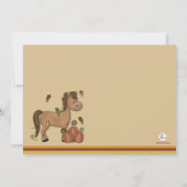 Pumpkin Patch Girl Brunette Invitation Kaart (Achterkant)
