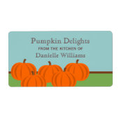 Pumpkin Patch Halloween Baking Labels (Voorkant)