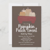 Pumpkin Patch Halloween Herfst Event Flyer Brown Kaart (Voorkant)