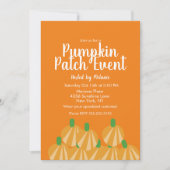Pumpkin Patch Halloween Herfst Event Flyer Kaart (Voorkant)