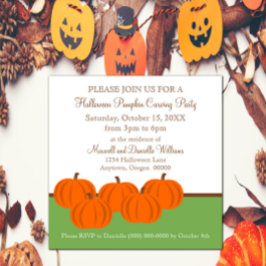 Pumpkin Patch Halloween Invitation Kaart