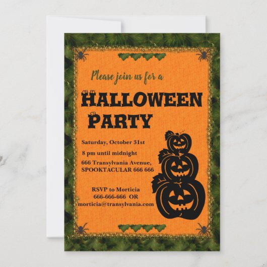 Pumpkin Patch Halloween Kaart (Voorkant)