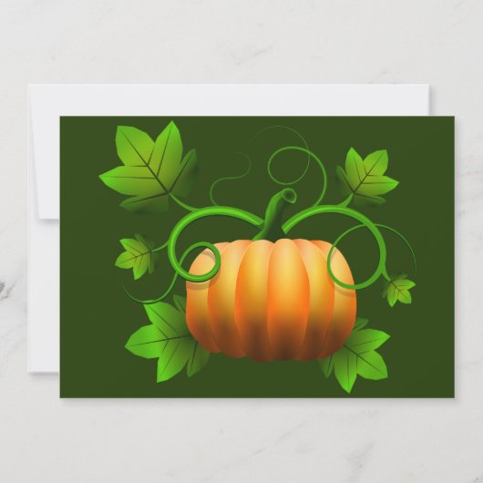 Pumpkin Patch Halloween Party Invitation Kaart (Achterkant)