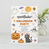 Pumpkin Patch Halloween Party Invitation Kaart (Staand voorkant)