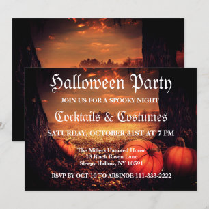 Pumpkin Patch Halloween Party Invitation Kaart