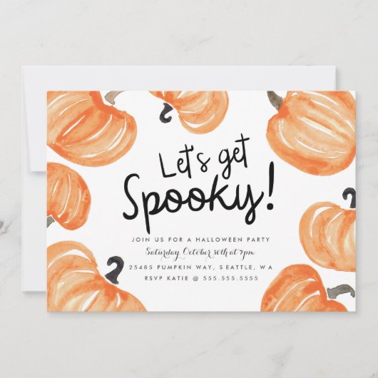 Pumpkin Patch Halloween Party Kaart (Voorkant)