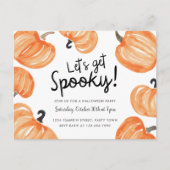 Pumpkin Patch Halloween Party Uitnodiging Briefkaart (Voorkant)