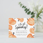 Pumpkin Patch Halloween Party Uitnodiging Briefkaart (Staand voorkant)