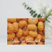Pumpkin Patch Halloween Party-uitnodigingen Kaart (Staand voorkant)