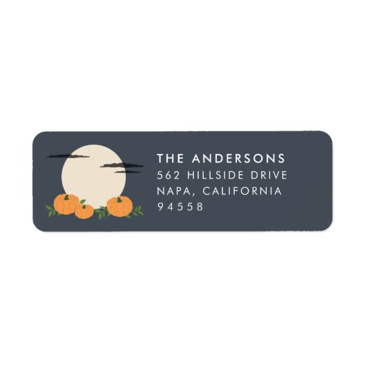 Pumpkin Patch Halloween Return Address Etiket (Voorkant)