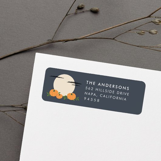 Pumpkin Patch Halloween Return Address Etiket