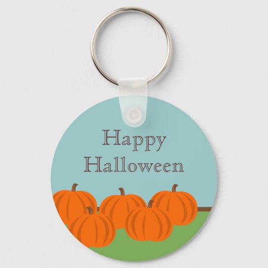 Pumpkin Patch Halloween Sleutelhanger (Voorkant)