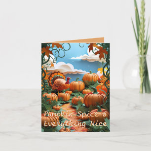 Pumpkin Patch Harvest Feestdagen Kaart
