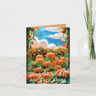 Pumpkin Patch Harvest Feestdagen Kaart