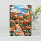 Pumpkin Patch Harvest Feestdagenkaart (Staand voorkant)
