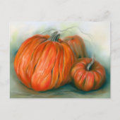 Pumpkin Patch herfst Trio Pastel Art Briefkaart (Voorkant)