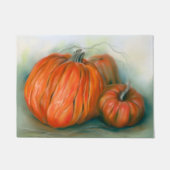 Pumpkin Patch herfst Trio Pastel Art Deurmat (Voorkant)