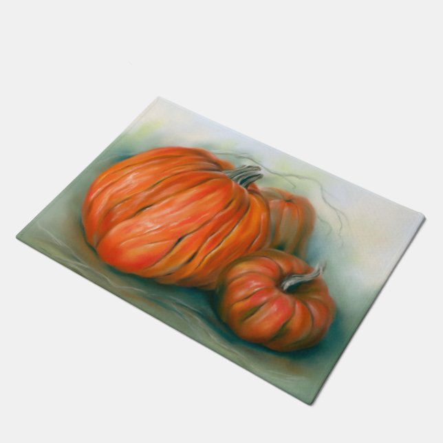 Pumpkin Patch herfst Trio Pastel Art Deurmat (Schuin)