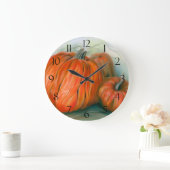 Pumpkin Patch herfst Trio Pastel Art Grote Klok (Huis)