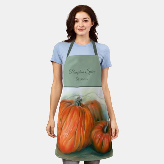 Pumpkin Patch herfst Trio Pastel Art Schort (Gedragen)
