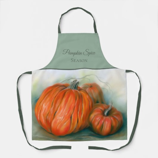 Pumpkin Patch herfst Trio Pastel Art Schort (Voorkant)
