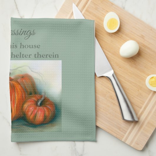 Pumpkin Patch herfst Trio Pastel Art Theedoek (Quarter Fold)