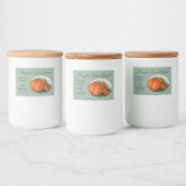 Pumpkin Patch herfst Trio Pastel Art Voedselcontainer Etiket (Flessen)