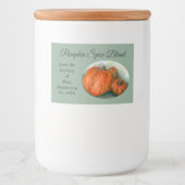 Pumpkin Patch herfst Trio Pastel Art Voedselcontainer Etiket (Voorkant)