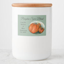 Pumpkin Patch herfst Trio Pastel Art Voedselcontainer Etiket