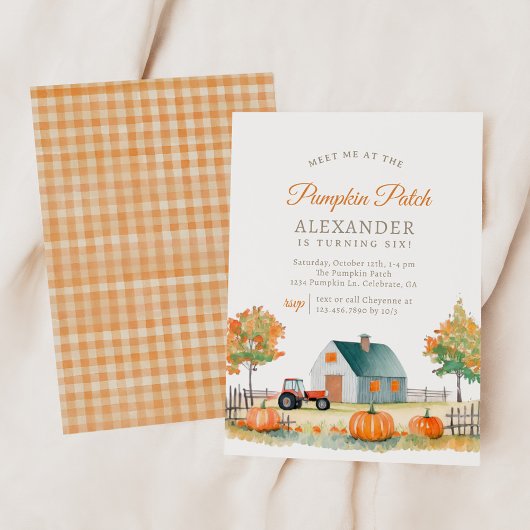 Pumpkin Patch Herfst Verjaardagsfeest Kaart