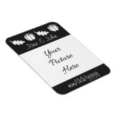 Pumpkin-patch in Black Save-the-Date Magnet Magneet (Rechterzijde)