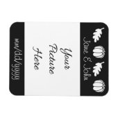 Pumpkin-patch in Black Save-the-Date Magnet Magneet (Horizontaal)