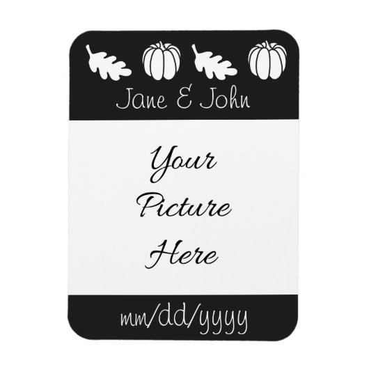 Pumpkin-patch in Black Save-the-Date Magnet Magneet (Verticaal)
