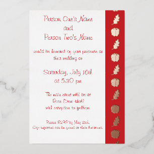 Pumpkin Patch in Cherry Folie Invitation Uitnodiging