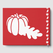 Pumpkin Patch in Cherry Guest Book Gastenboek (Achterkant)