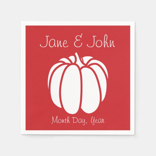 Pumpkin Patch in Cherry Napkins Servet (Voorkant)