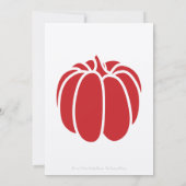 Pumpkin Patch in Cherry Wedding Invitation Kaart (Achterkant)