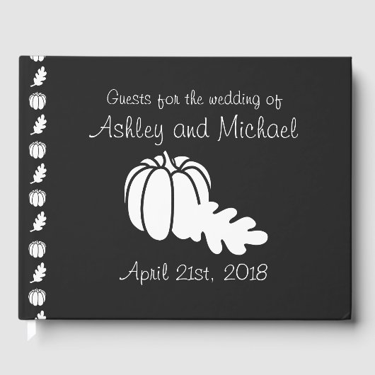 Pumpkin Patch in zwart gastenboek (Voorkant)