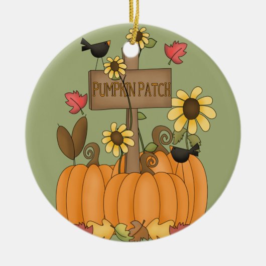Pumpkin Patch Keramisch Ornament (Voorkant)