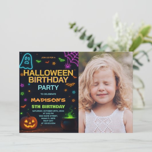 Pumpkin Patch Kids Verjaardag Uitnodiging (Staand voorkant)